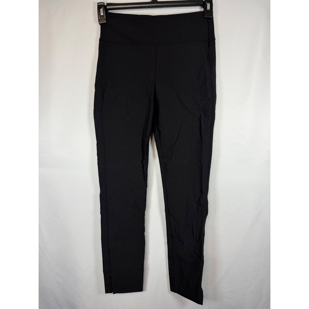 Athleta Wander Slim Ankle Pant Black Side Zip High Rise Size 2